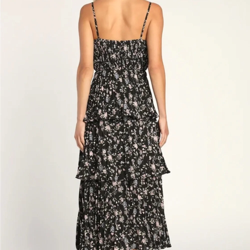 Lulu's Black and White Ruffled Maxi Dress - Picture 2 of 2